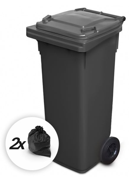 Black 120 Litre Wheelie Bins