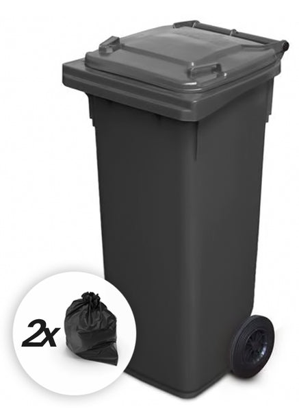 Black 140 Litre Wheelie Bins