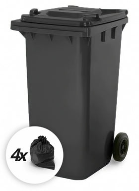 Black 180 Litre Wheelie Bins
