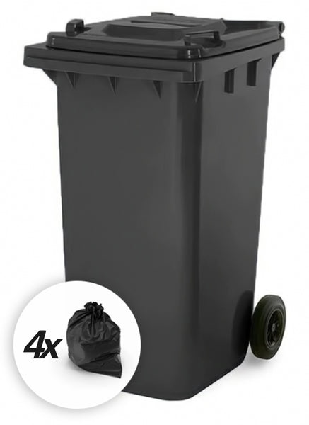 Black 180 Litre Wheelie Bins