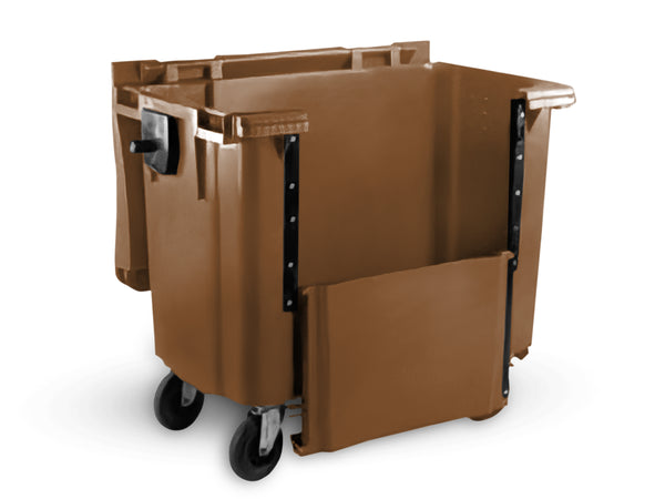 Brown 1100 Litre Wheelie Bins