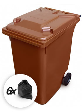 Brown 360 Litre Wheelie Bins