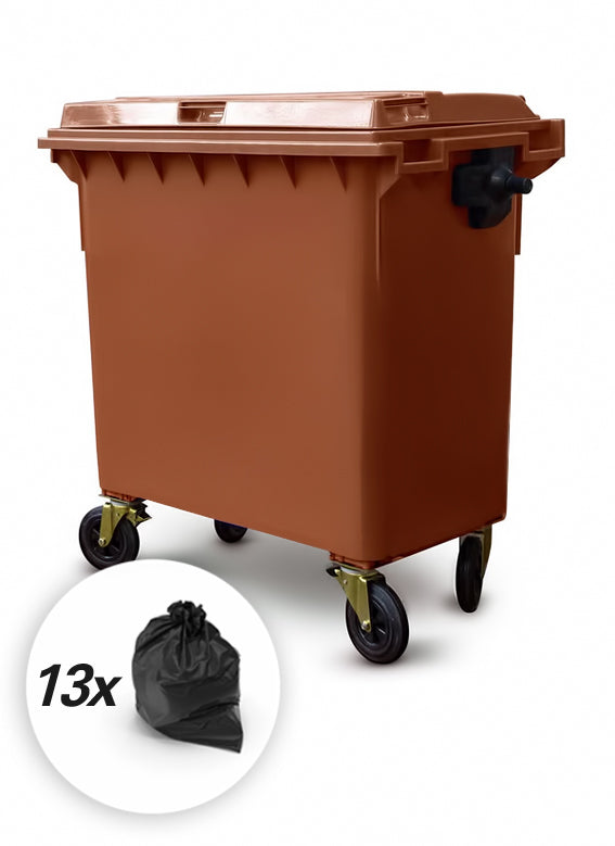 Brown 770 Litre Wheelie Bins For Sale Wheelie Bin Solutions