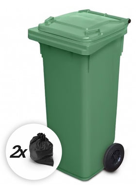 Green 140 Litre Wheelie Bins
