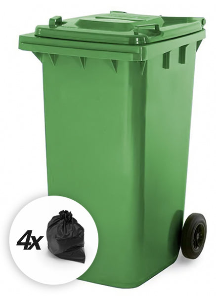 Green 180 Litre Wheelie Bins
