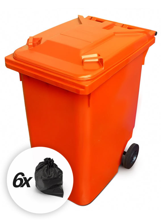Orange 360 Litre Wheelie Bins