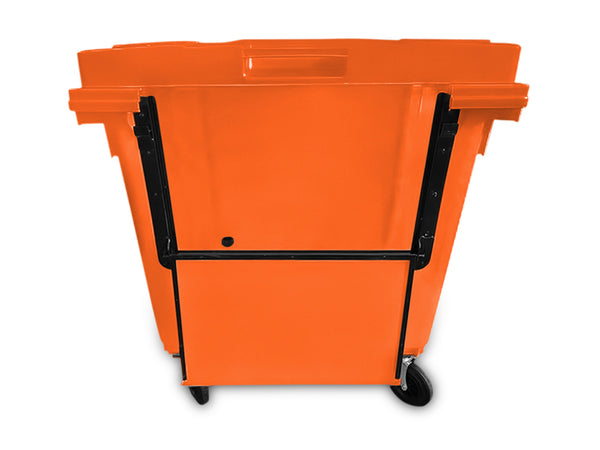 Orange 660 Litre Wheelie Bins