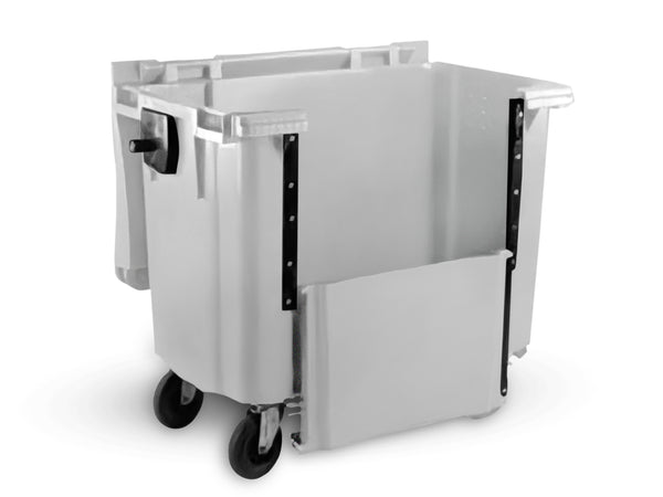 White 1100 Litre Wheelie Bins