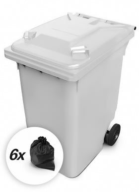 White 360 Litre Wheelie Bins