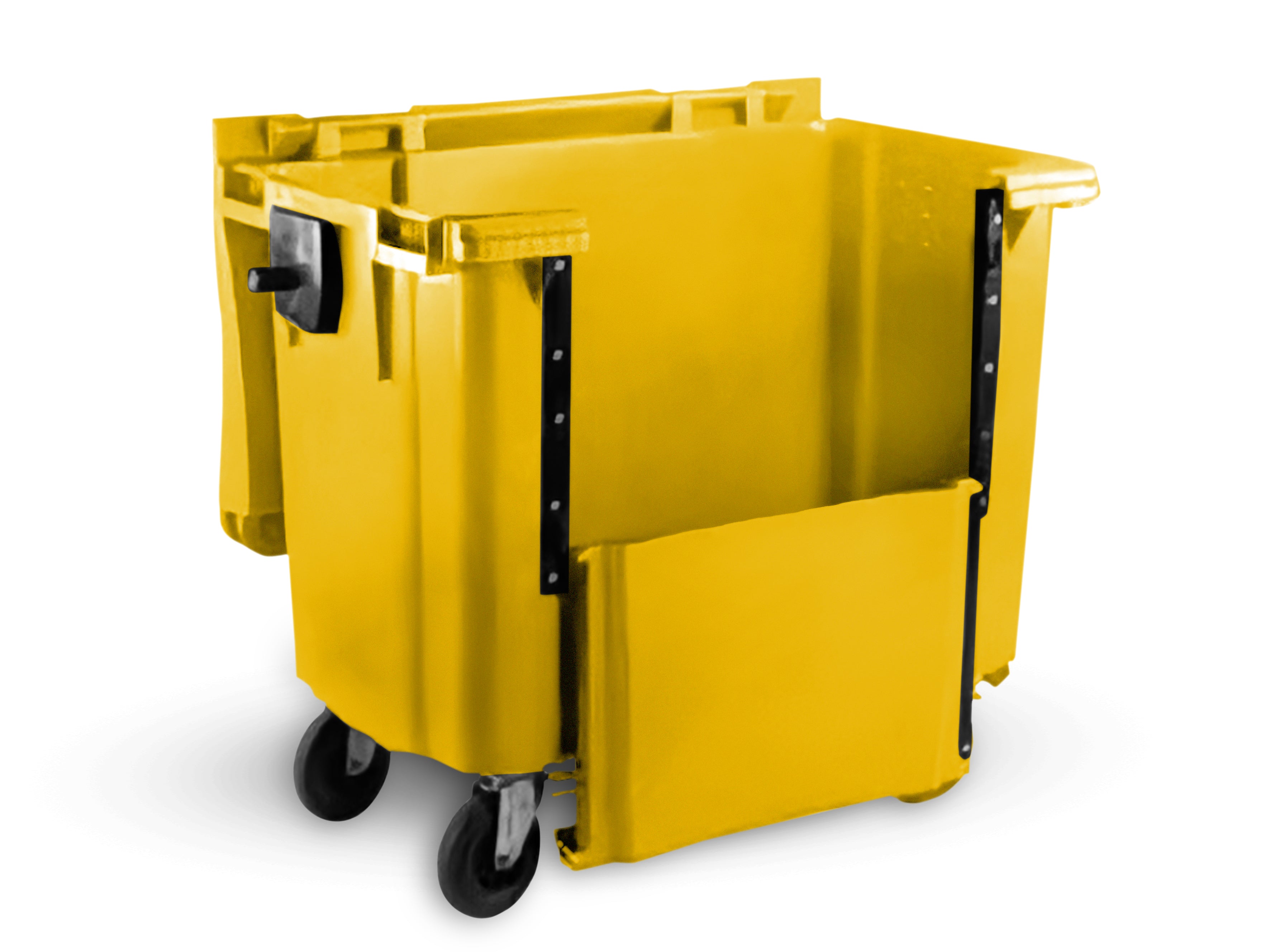 Yellow Rework Bin Yellow 1100 Litre Clinical Wheelie Bins For Sale