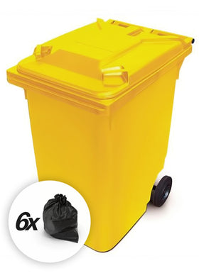 Yellow 360 Litre Wheelie Bins